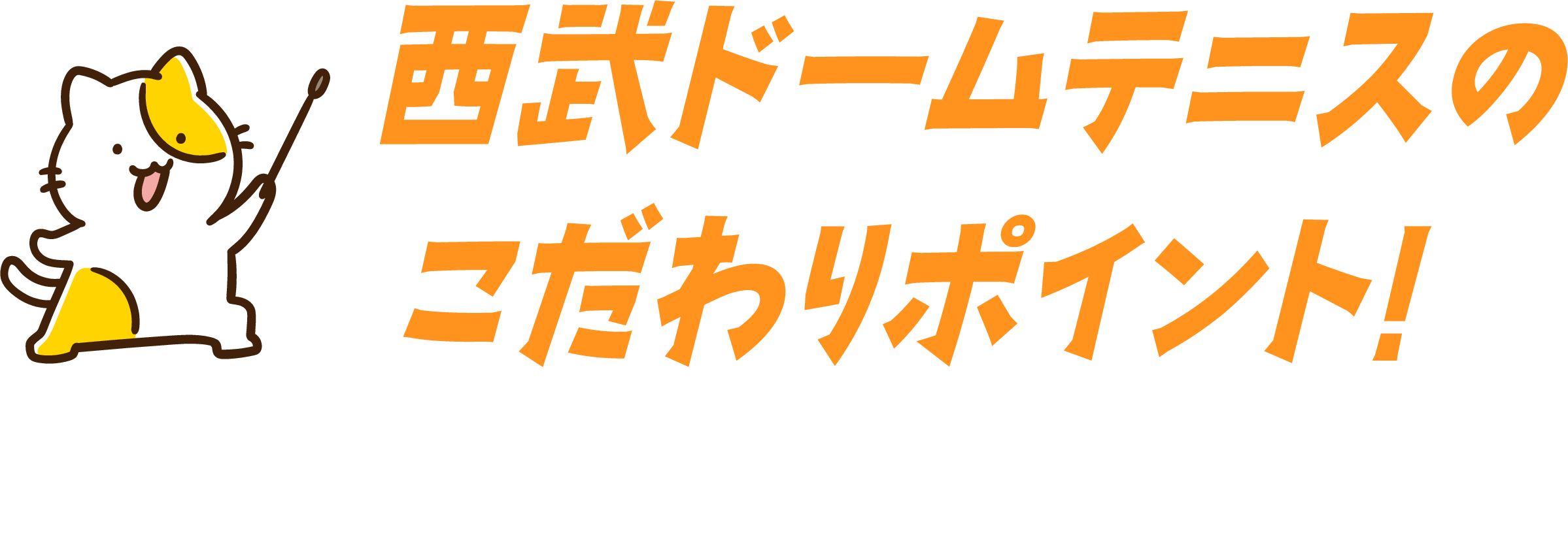 西武ドームテニスのこだわりポイント！