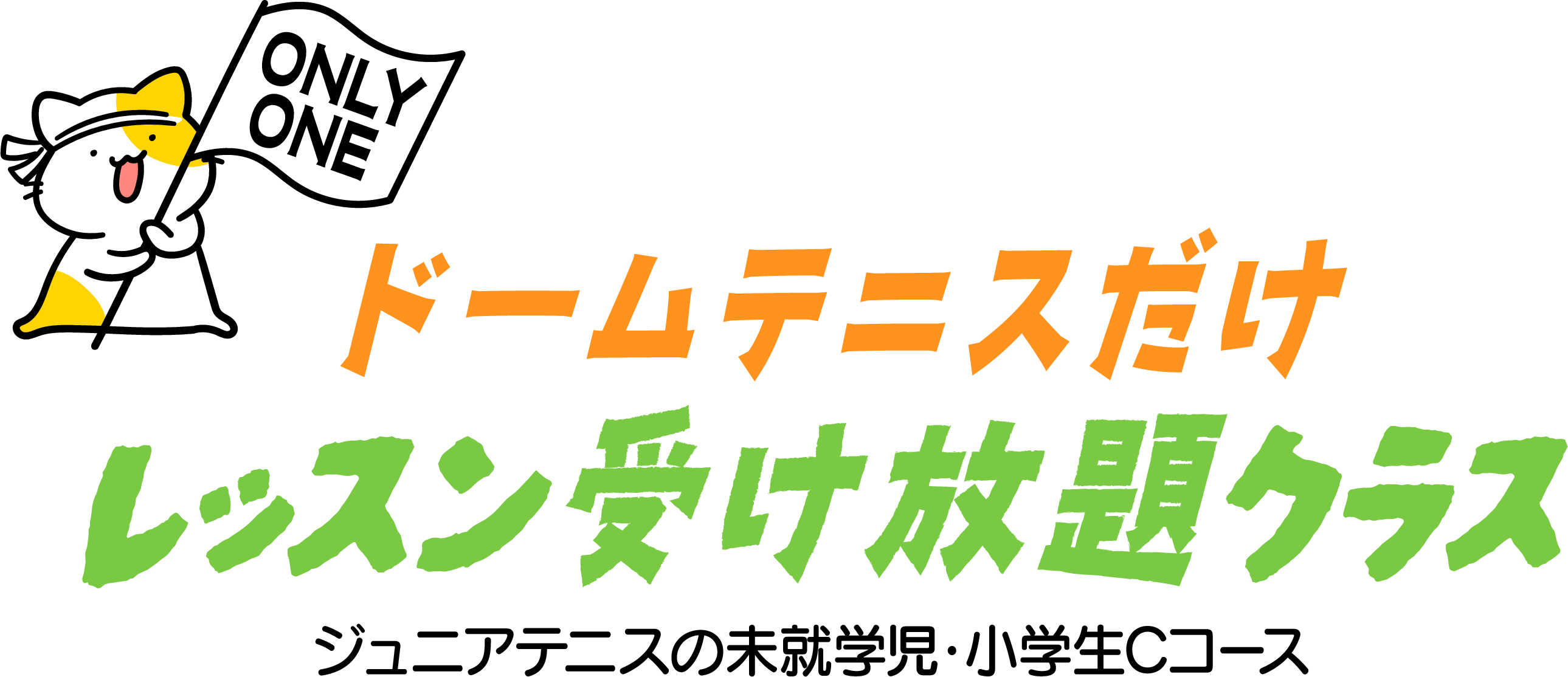 ドームテニスだけ レッスン受け放題クラス ジュニアテニスの未就学児・小学生Cコース